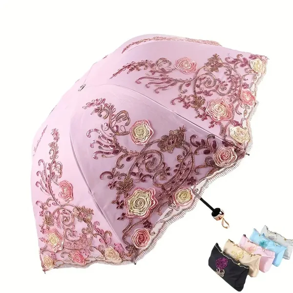 1 pezzo di ombrellone con motivo in pizzo retrò, ombrellone da principessa antigraffio, ombrellone da sposa, ombrellone da vacanza, ombrellone da tiro, ombrellone speciale da donna 4