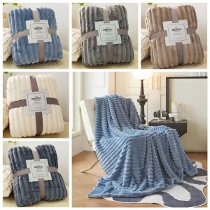 Nuova coperta calda double face Coperta calda delicata sulla pelle Trapunta condizionata ultra morbida in tinta unita 1