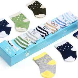 Set da 7 paia per calzini per bambini in morbido cotone simpatico animale sorriso viso primavera e autunno per 0-6 mesi ragazzi e ragazze W0040W0052 1