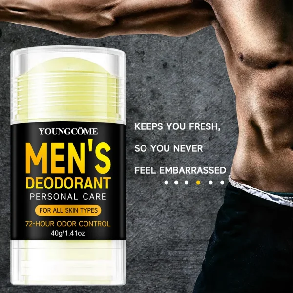 Bastone deodorante in legno di sandalo da uomo Anti sudorazione Mantenere l'asciugatura Fragranza duratura Rimuovi l'odore delle ascelle Ascelle Aggiorna le palette Aggiorna 6