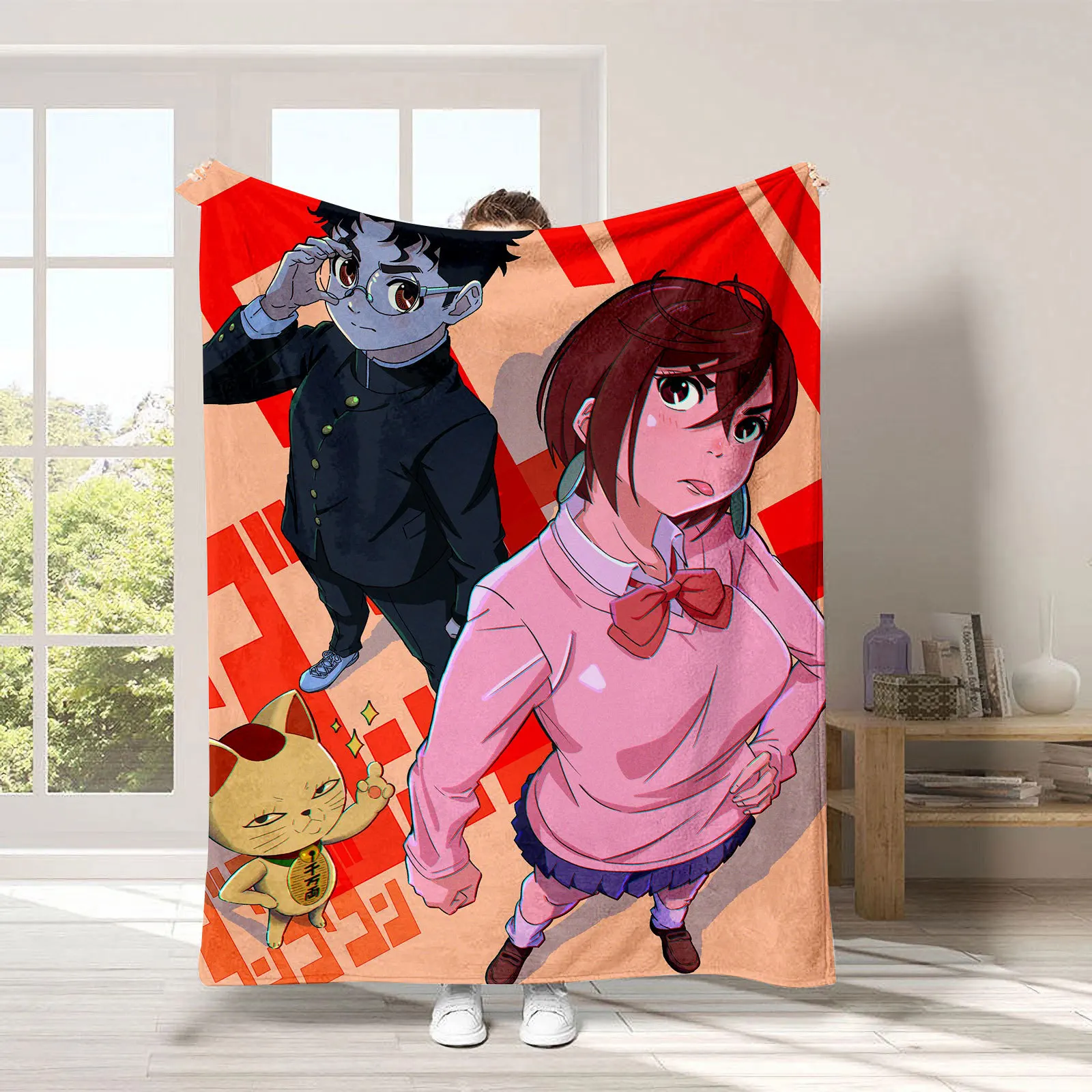 Cartoon Anime dandadan Coperta Kawaii Ayase Momo Coperta in flanella per la casa e la decorazione del divano da viaggio caldo e morbido per l'inverno 2