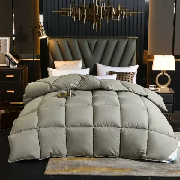 Piumino per la casa Coperta trapuntata invernale Piumino in piuma d'oca Trapunta 100% cotone Coperta King Queen Dimensioni Twin Stitch Одея 이불 이불 5