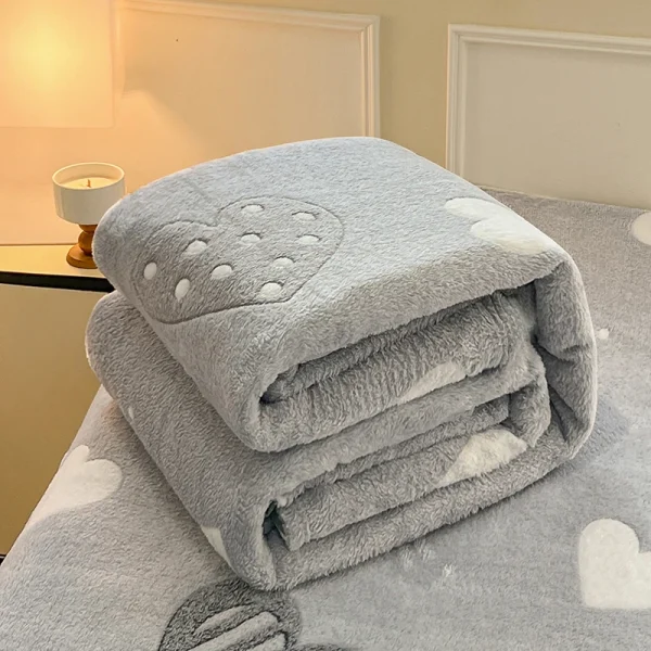 Coperta arricciata multifunzionale in velluto con fiocco di neve 1 pezzo 100/120/150/180/200 cm leggera, traspirante, morbida e delicata sulla pelle 6