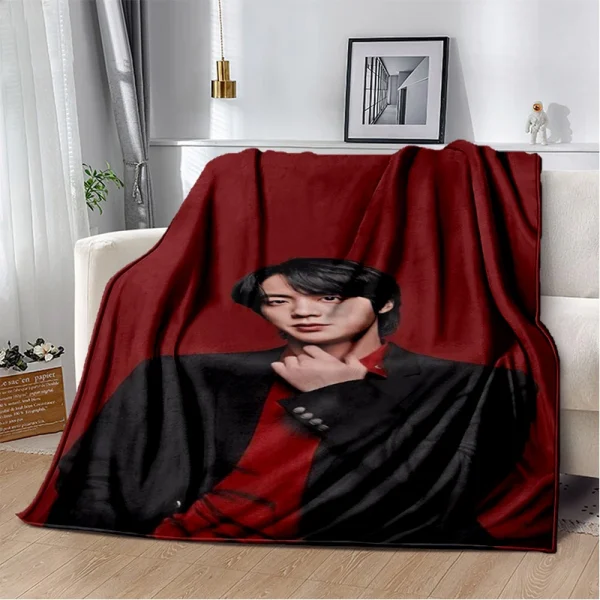 29 Stile Nuovo Kpop JIMIN Kim Seok Jin Star Coperta, Coperta morbida per la casa Camera da letto Divano letto Viaggio Ufficio Copertura Bambini 5