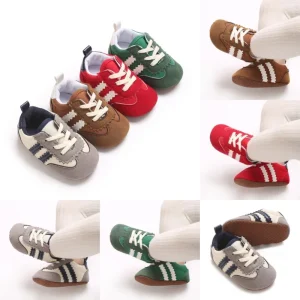 Scarpe casual color block alla moda Primi camminatori per bambini 0-18M scarpe sportive in tela per bambini appena nati scarpe per bambini con suola morbida 1