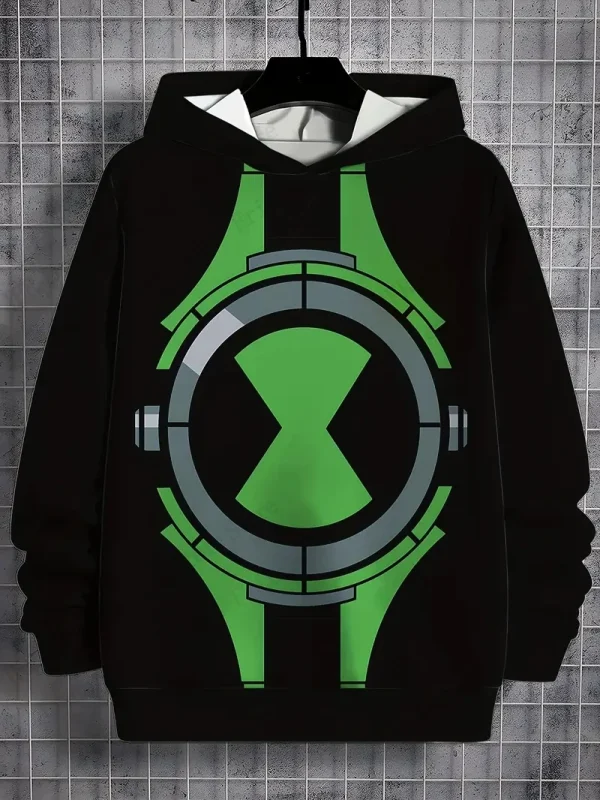 Cartoon Anime Ben 10 Felpe con stampa grafica 3d Uomo Donna Moda Felpa con cappuccio Ragazzi Ragazze Felpa Donna Felpe Uomo Tute Sport 6