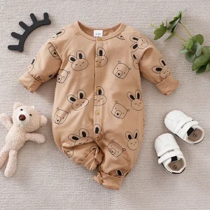 Baby Boys Girls Outfit Infant Cartoon Bear Clothes Toddler tutina Costume pagliaccetto tuta 0-18 mesi manica lunga neonato Trendy 1