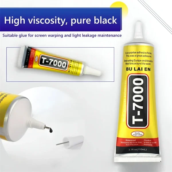 15ML 50ML 110ML B-7000 Adesivo trasparente per riparazione telefono a contatto Colla universale per vetro plastica fai da te T7000 con colla applicatore di precisione 5