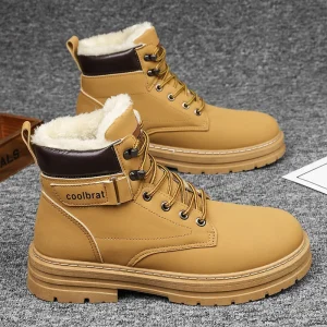 Stivali alti in denim da uomo, scarpe sportive casual, stivali da uomo alla moda e alla moda 1