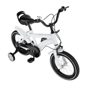 Bicicletta per bambini da 14 pollici con ruota staccabile, bici per bambini regolabile unisex per 100-115 cm, telaio leggero in acciaio al carbonio 1