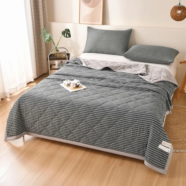 1piumino stampato Coperta estiva Trapunta sottile delicata sulla pelle Trapunta per aria condizionata Trapunta morbida per la casa Compunta 	 (Senza federa) 2
