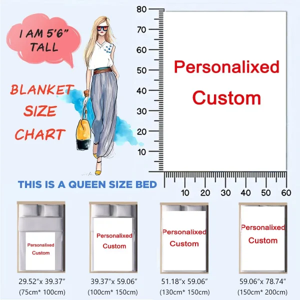 1 pezzo di coperta personalizzata con immagini di carica Coperta di flanella fai da te - Foto calde personalizzate, morbida e calda, adatta per divano, letto, ufficio, auto e viaggi all'aperto - Halloween, Ringraziamento, compleanno, matrimonio, San Valentino, laurea, festa, regalo perfetto per uomini e donne 3