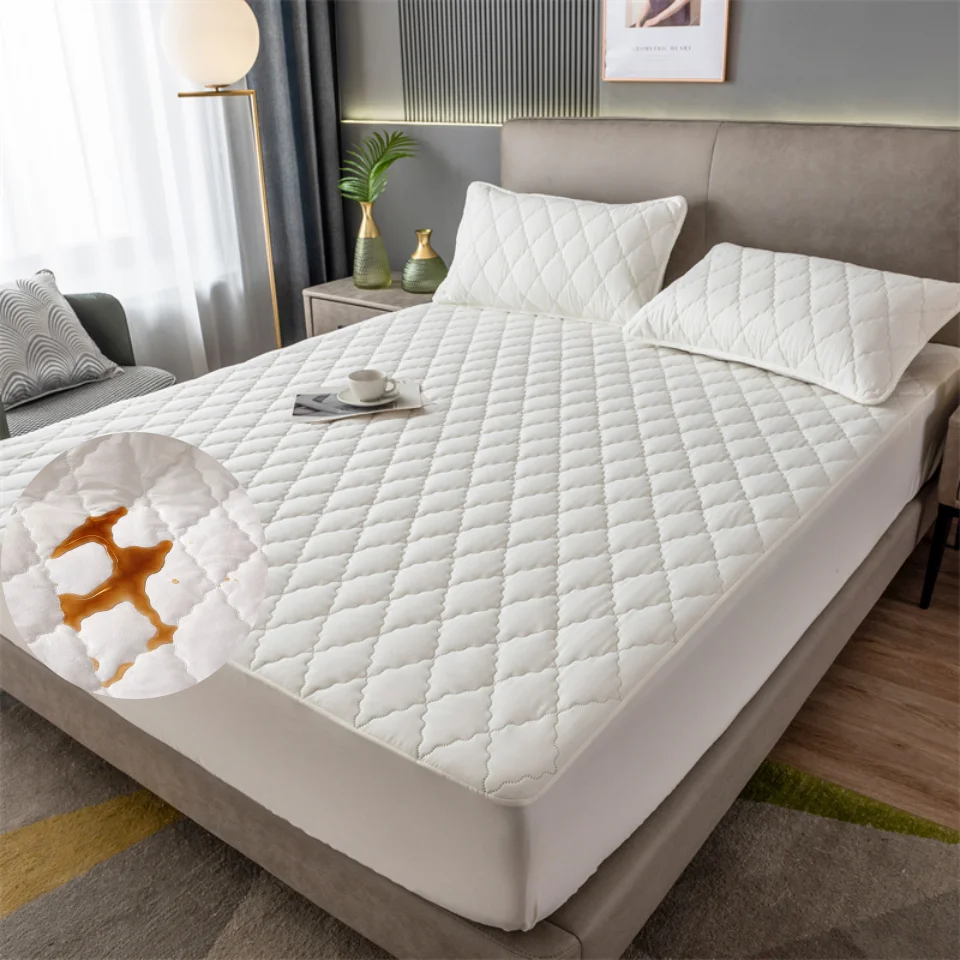 Protezione per materasso addensato impermeabile Lenzuola regolabili Copriletto Cuscinetto antibatterico per letto 150x200 160x200 180x200 3