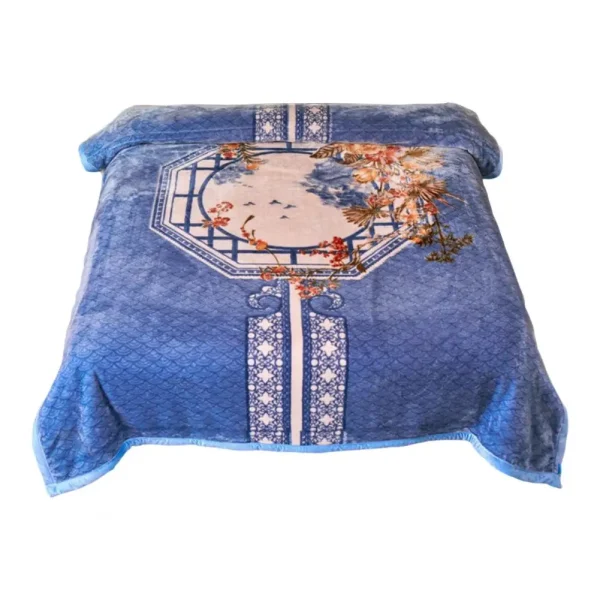 Coperta invernale in flanella con stampa floreale addensata Coperta invernale extra large reversibile con ritenzione del calore a doppio strato - immagine 3