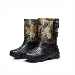 Scarpe da pesca da uomo invernali e autunnali impermeabili e resistenti al freddo, scarponi da trekking e da neve in peluche antiscivolo e staccabili40-46 1