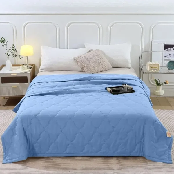 1PC coperta rinfrescante coperta traspirante delicata sulla pelle trapunta termica a doppia faccia comoda trapunta in tinta unita tessili per la casa 3