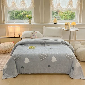Coperta arricciata multifunzionale in velluto con fiocco di neve 1 pezzo 100/120/150/180/200 cm leggera, traspirante, morbida e delicata sulla pelle