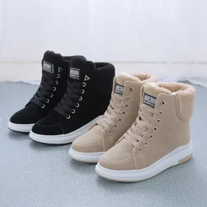 Stivali da donna con plateau Scarpe da ginnastica invernali da donna Pelliccia calda Peluche Scarpe casual da donna Stringate Moda Donna Chunky Sneaker tenis femme 1