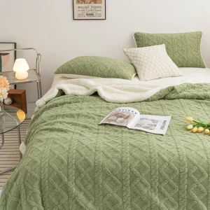 Coperte Sherpa calde primavera estate Divano letto solido Copriletto in visone Copriletto Home Office Aereo Coperte per dormire 1