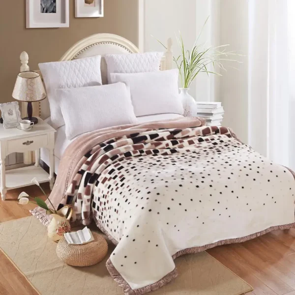 Coperta invernale in flanella con stampa floreale addensata Coperta invernale extra large reversibile con ritenzione del calore a doppio strato 4