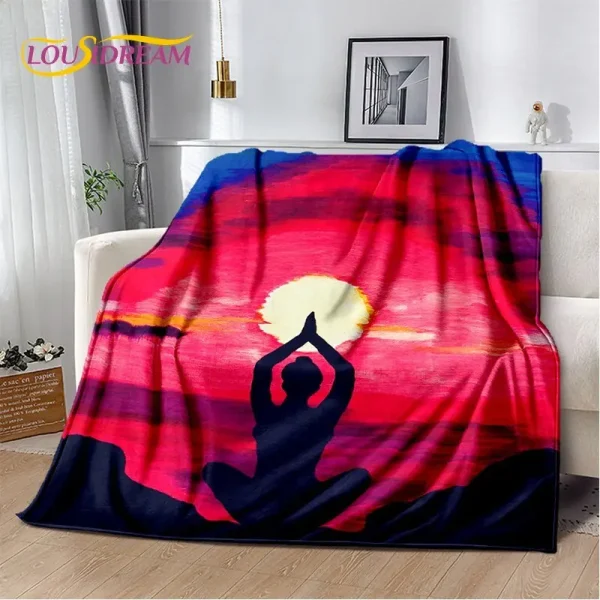 Rainbow 7 Chakra Mandala Bohemia morbida coperta di peluche, coperta di flanella coperta per soggiorno camera da letto divano letto copertura da Picnic 3