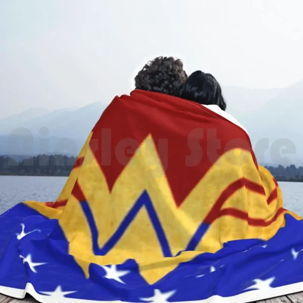 Golden Retro Wonder Womn Comic (Supereroe) Coperta Moda Personalizzata Meravigliosa Donna Ragazza Adolescente Bambini Bambino 5