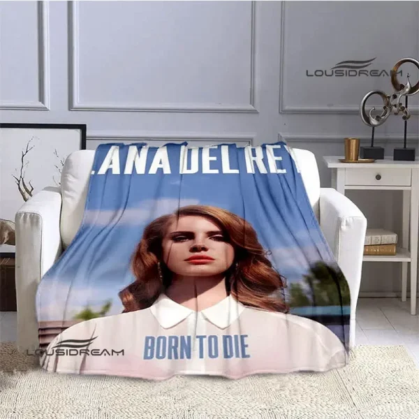 Lana Del Rey coperta stampata alla moda coperta sottile coperta morbida e confortevole coperta da viaggio per la casa fodere per letto regalo di compleanno - immagine 3
