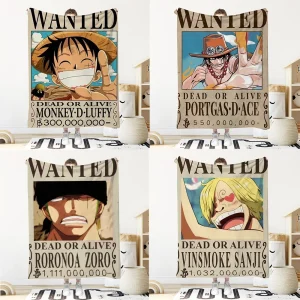 One Piece Pirate King Blanket Summer Air Conditioning Quilt Office Nap Blanket Anime Flannel Quilt Dormitory Decorative Blanket 1