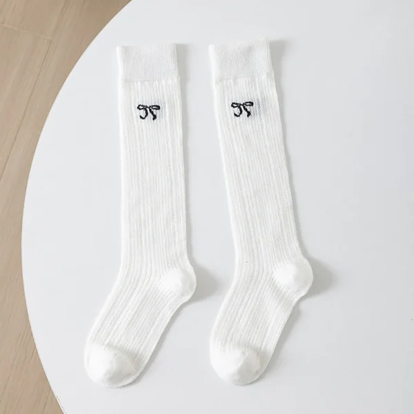 1 paio di calze per bambini stile coreano primavera estate calze traspiranti in rete bowknot ragazze studentesse scolastiche vestiti per l'equipaggio alla caviglia Kawaii 3
