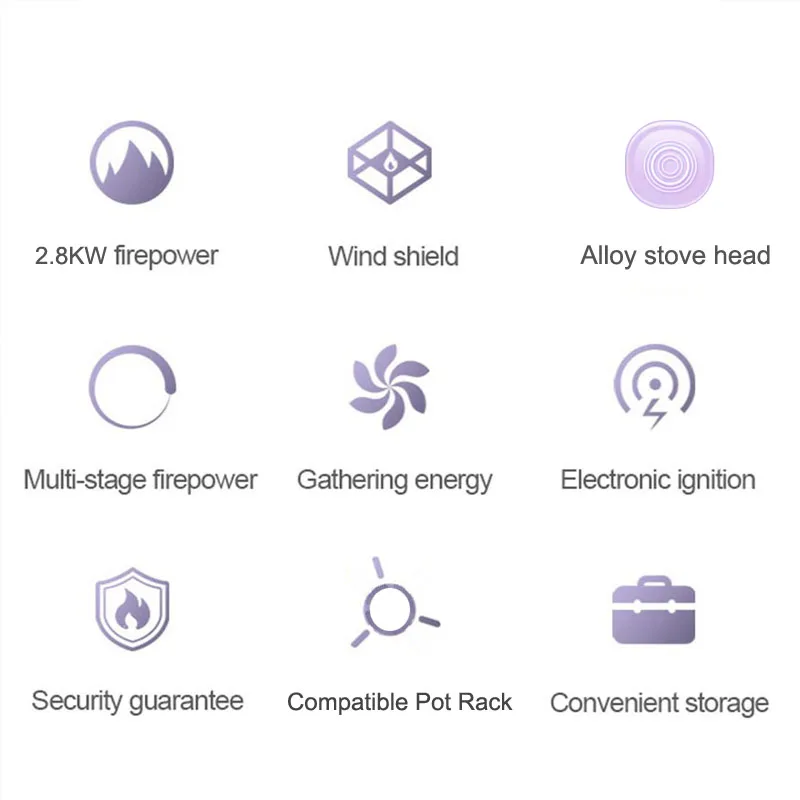 Mini riscaldatore pieghevole portatile da esterno campeggio bruciatore di loto fornello da cucina riscaldamento pieghevole Furance testa carta fornello a gas a prova di vento 6