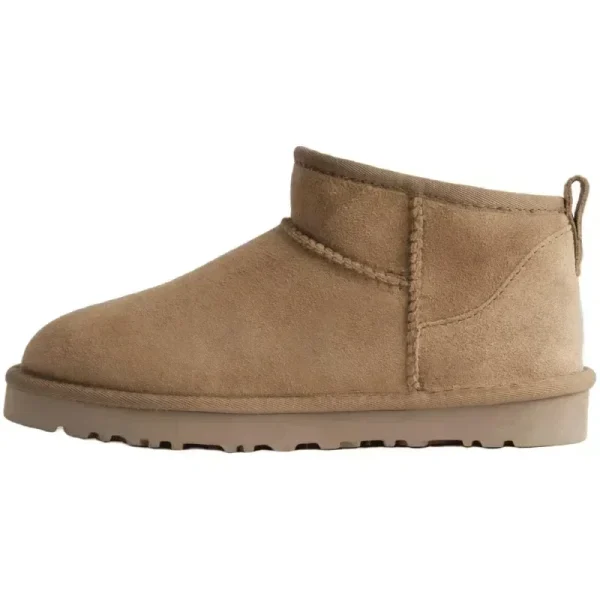 NO-LOGO!!!2024 nuovi mini scarponi da neve classici. Combinando pelle di pecora e vera pelle, stivali caldi invernali alla moda e casual 6