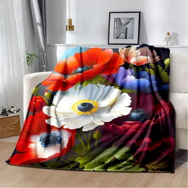 HD Pretty Flower Daisy Rose coperta di crisantemo, coperta morbida per la casa camera da letto divano letto Picnic coperta da viaggio per bambini - immagine 4