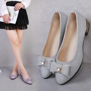 Donne Appartamenti Bowknot Singoli Scarpe Femminili 2024 Primavera Autunno Mocassini di Nuovo Modo Dolce Piatto Morbido Casual Scarpe Zapatos De Mujer 1