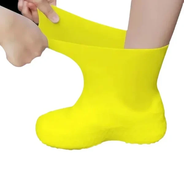 1 paio di copriscarpe impermeabili in silicone, stivali da pioggia in gomma resistente ai labbra, copriscarpe, accessori per giornate di pioggia all'aperto 2