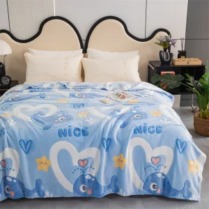 Coperta in velluto con fiocco di neve delicata sulla pelle del fumetto Copridivano in flanella jacquard per la coperta regalo primaverile autunnale per amici parenti 1