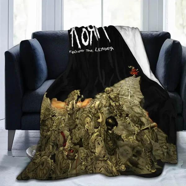 Korn Follow The Leader coperta decorazione in velluto multifunzione coperte Super calde per copriletti divano divano 4
