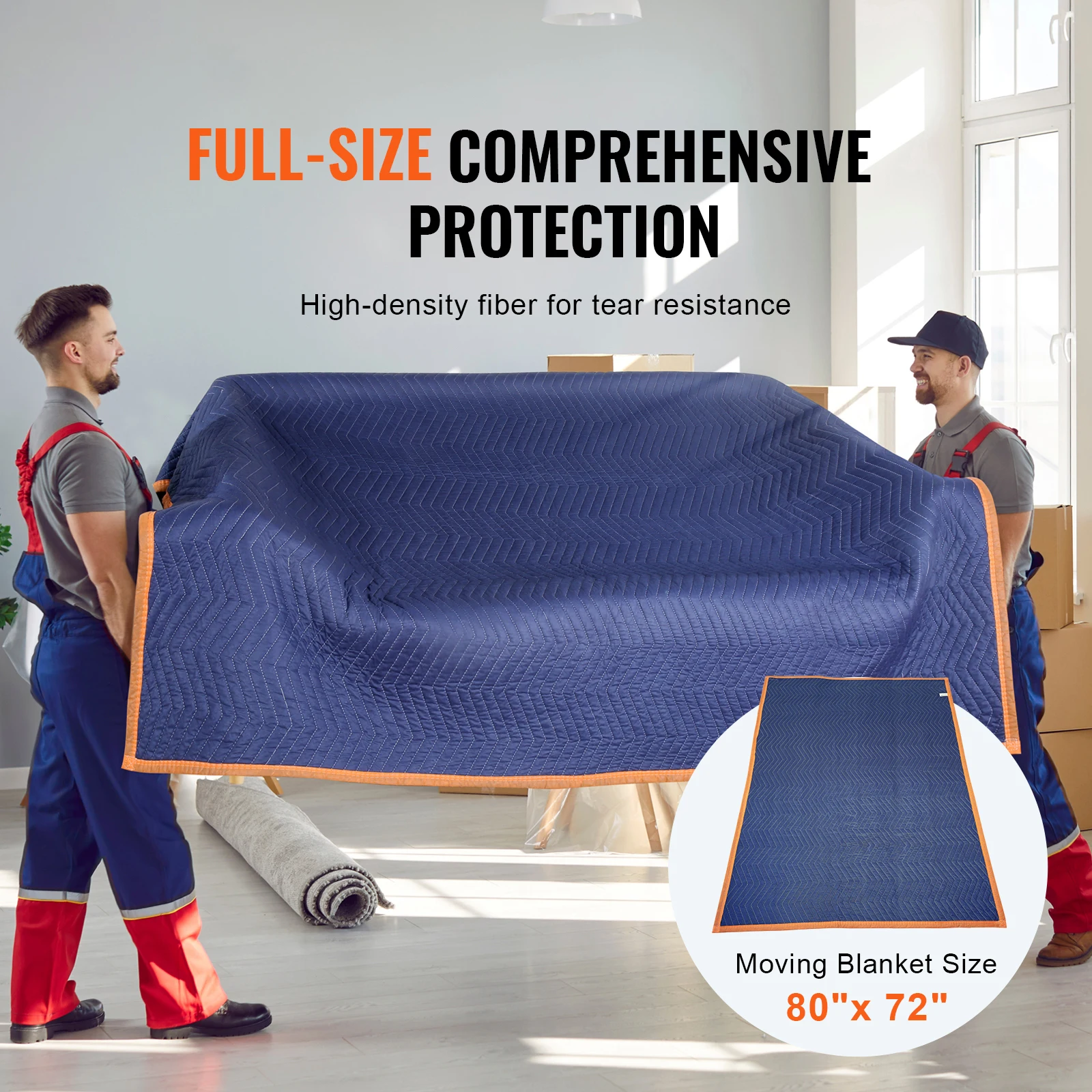 SucceBuy Coperte per traslochi da 35/65 libbre 12 confezioni 80" x 72" Coperta da imballaggio Cuscinetti per traslochi resistenti per proteggere gli elettrodomestici dei mobili 2
