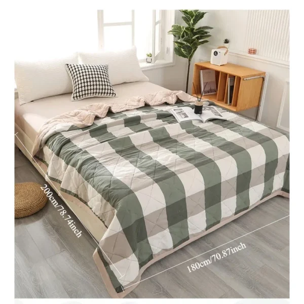 Trapunta in cotone lavato Aria condizionata Coperta trapuntata sottile Copriletto per letto singolo matrimoniale queen king size Plaid estivo 2