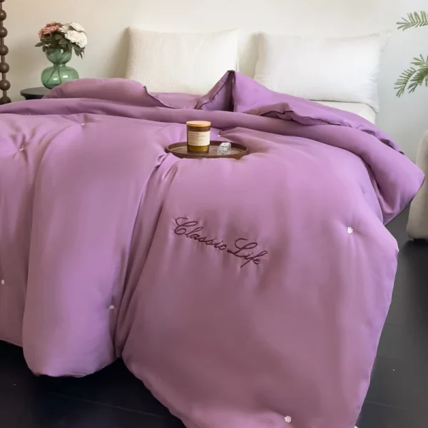 CARA CARLE Piumino in seta di gelso naturale al 100% King Queen Twin Piumino estivo Coperta calda invernale Trapunte per letto singolo per coppia 4