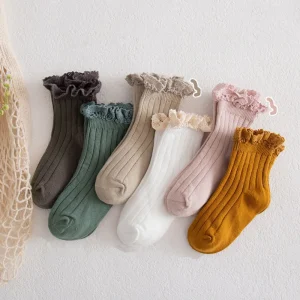 New Ruffle neonate calzini Mesh Kids Socks Cute Lace Frilly Ankle Short Sock traspirante Princess Children Girl Dance Socken 1