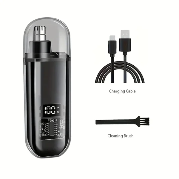 Adatto per uomo, tagliacapelli elettrico portatile per naso e orecchie con ricarica USB, mini design compatto, ricarica rapida 6