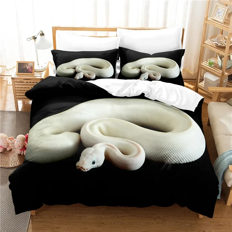 Set biancheria da letto serpente Set copripiumino Biancheria da letto 3D Biancheria da letto con stampa digitale Set biancheria da letto queen size Design alla moda 1