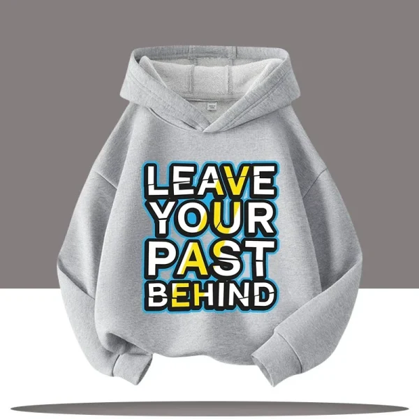 Nuovi abiti autunnali e invernali Felpe con cappuccio per bambini di un marchio alla moda con stampe di cartoni animati con lettere casual 5