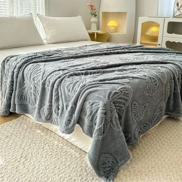 Nuova coperta di raffreddamento a doppia faccia trapunta traspirante effetto freddo trapunta termica 3D farfalla Jacquard Skin-Friendly 5
