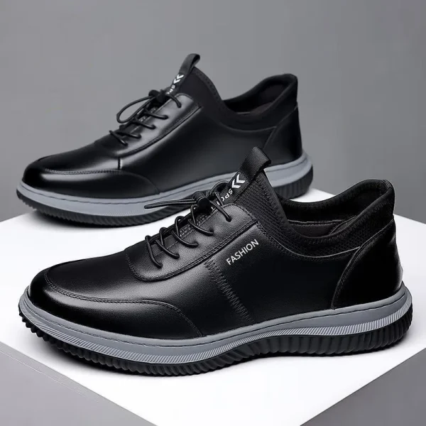 Nuove scarpe da uomo in pelle PU Lightwear Sport per scarpe da uomo traspirante stringate comode scarpe Casual da corsa Sneakers maschili all'aperto 3