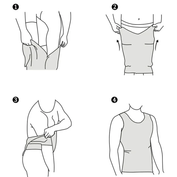 Uomo Shapewear Dimagrante Corpo Corsetto Maglia Camicia Compressione Addome Pancia Pancia Controllo Vita Sottile Cincher Biancheria Intima Gilet Sportivo 5