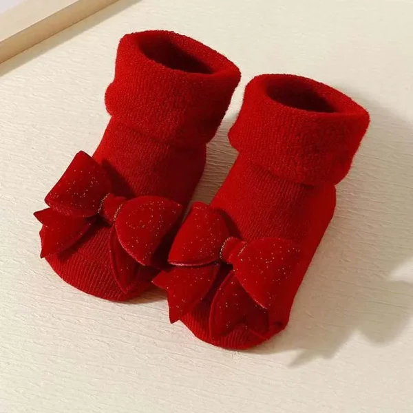 Nuovi calzini rossi per bambini autunno/inverno 3
