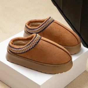 Pantofole in cotone per la casa scarpe in cotone coppie invernali pantofole in cotone caldo tinta unita per la casa con suola spessa con velluto antiscivolo 1