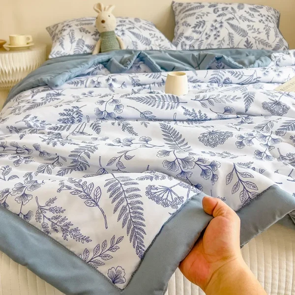 Estate Full Queen Divano traspirante Letto da ufficio Trapunte da viaggio Coperta da tiro Trapunta per aria condizionata Trapunta sottile e leggera 5