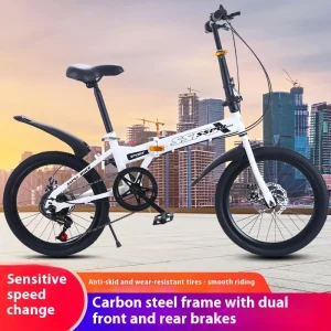 Bicicletta pieghevole per studenti adulti con freno a disco New2010-Speed Mountain Bike da equitazione all'aperto 1